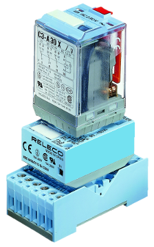 Unidades de tiempo RELECO serie CT2 y CT3 con zócalo y relé