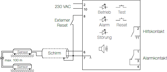 Vereinfachtes Diagramm: GL100